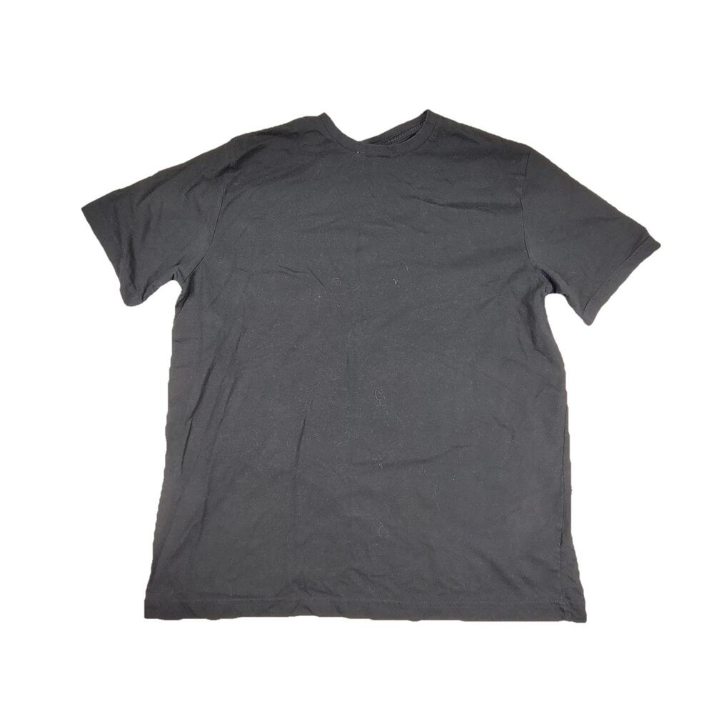 George Shirt Mens Large Black Short Sleeve Crew Neck Tagless Tee Casual T-Shirt